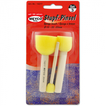 Stupfpinsel, rund; 3er Set